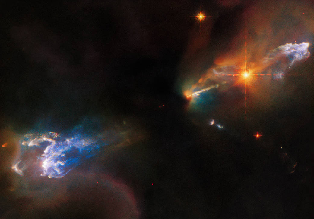 hubble-sees-the-force-awakening-in-a-newborn-star